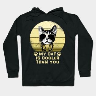 My Cat Is Cooler Than You Bling Hoodie